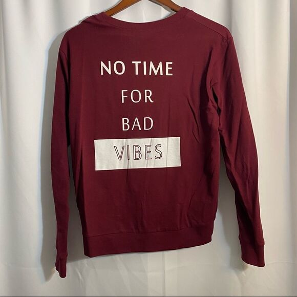 H&M No Time For Bad Vibes Long sleeve Top - Picture 3 of 3